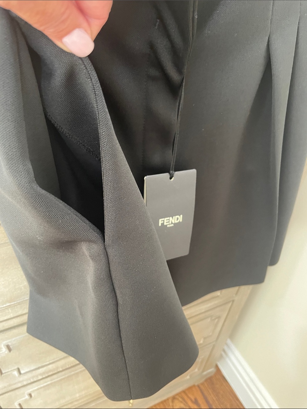 Fendi Black Fancy Tailored Shorts - Picture 3 of 7